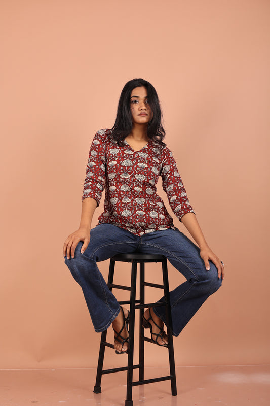 Tunic in Maroon