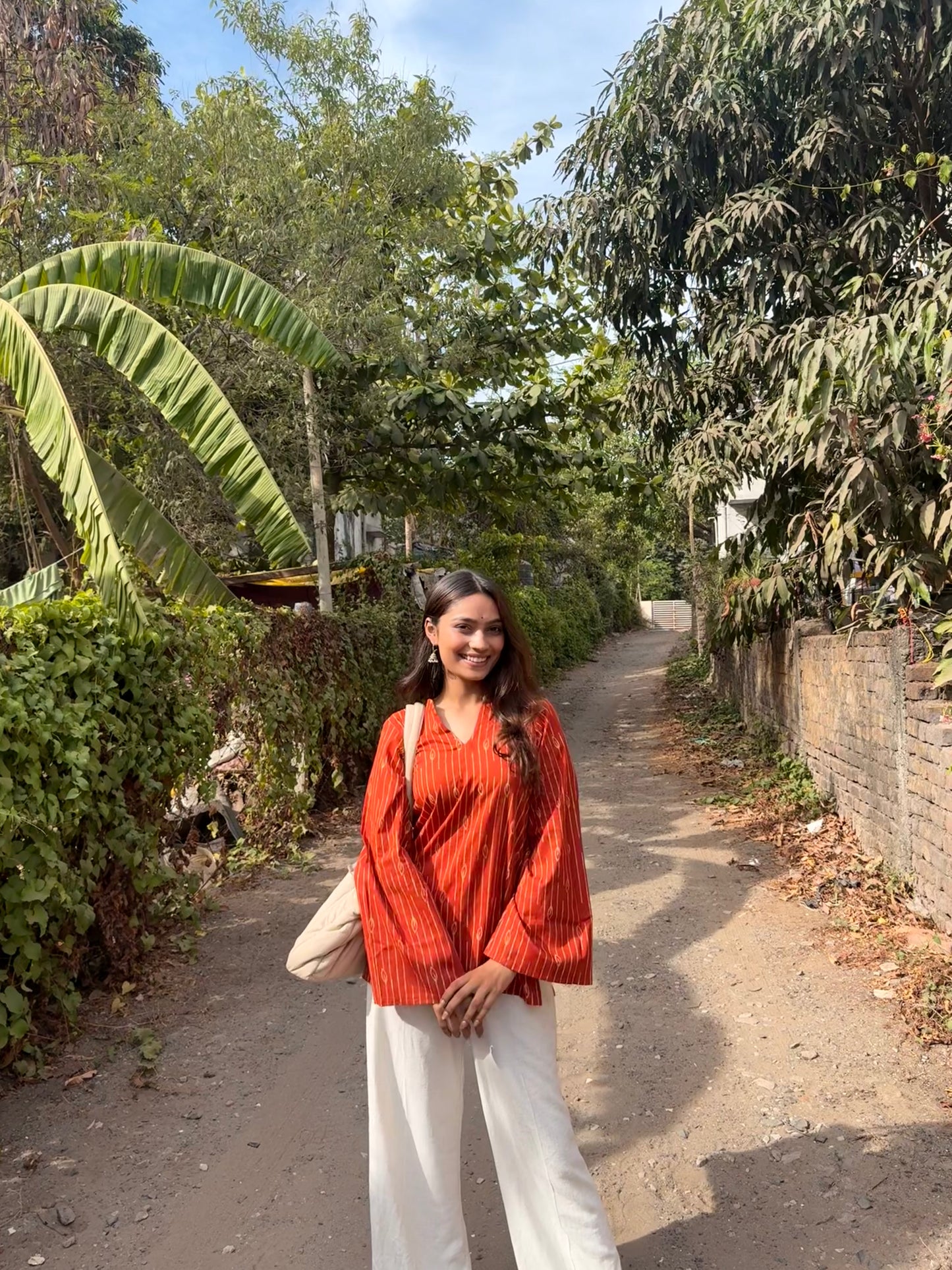 Orange Chuski Kurti