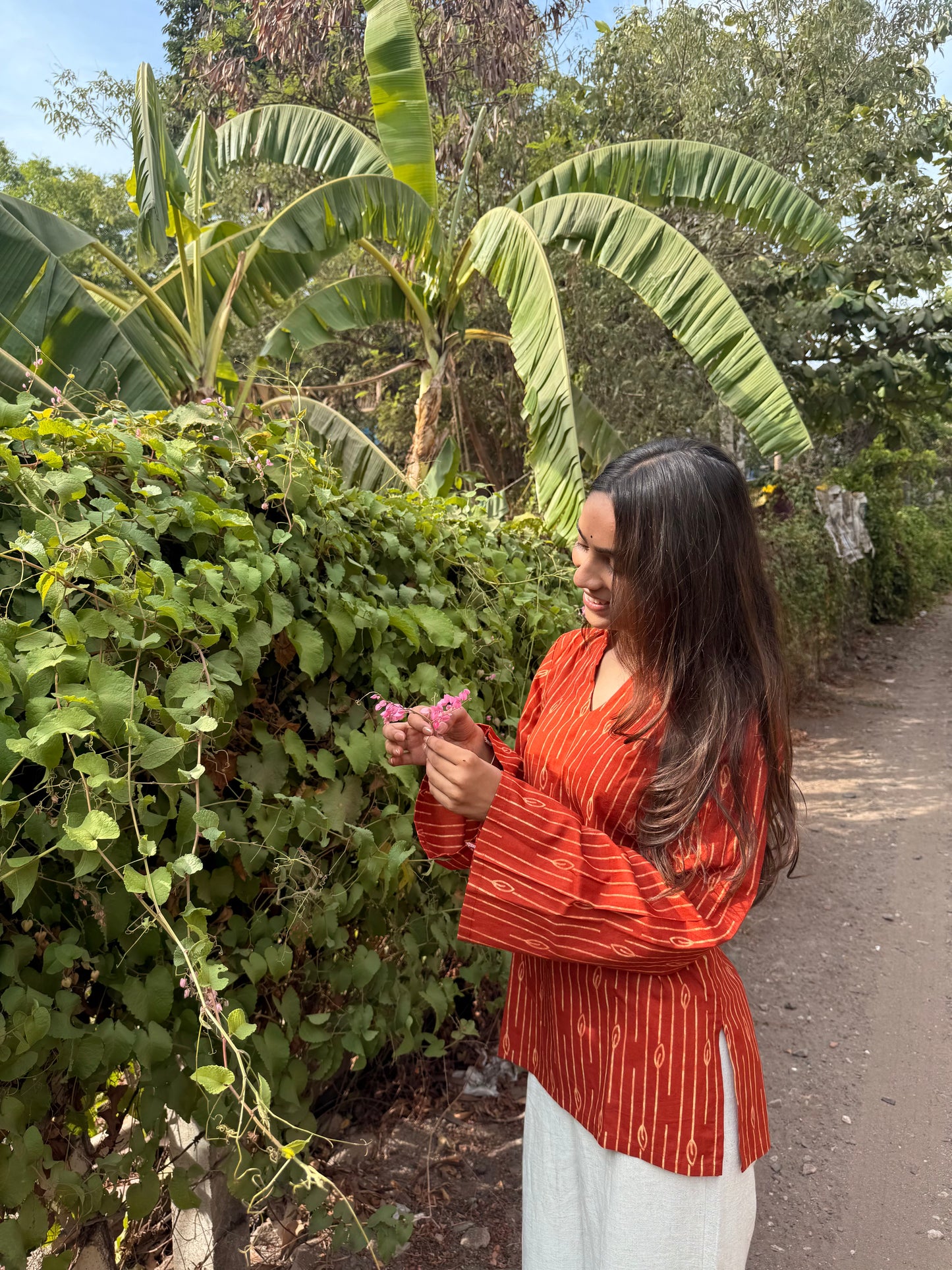 Orange Chuski Kurti