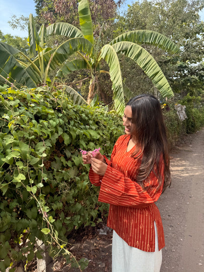 Orange Chuski Kurti
