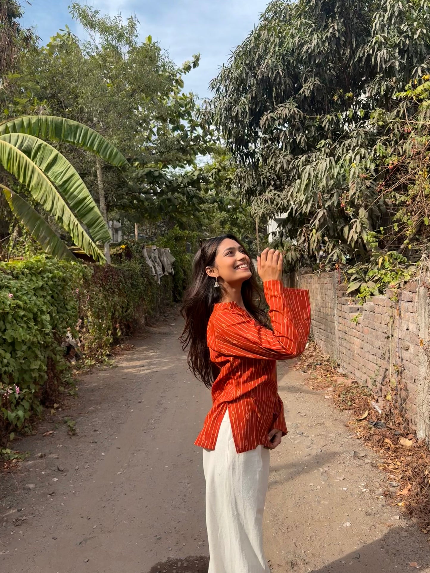 Orange Chuski Kurti